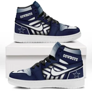 Dallas Cowboys Fans Gift Air Jordan 1 High, Exclusive Logo AJ1 High For Sport Lovers NFL165091125109 - Black