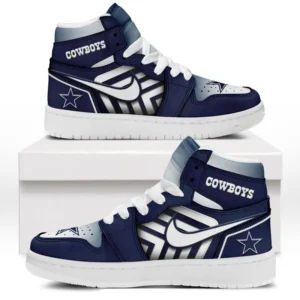 Dallas Cowboys Fans Gift Air Jordan 1 High, Exclusive Logo AJ1 High For Sport Lovers NFL165091125109 - White