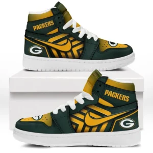Green Bay Packers Fans Gift Air Jordan 1 High, Exclusive Logo AJ1 High For Sport Lovers NFL165091125112 - White