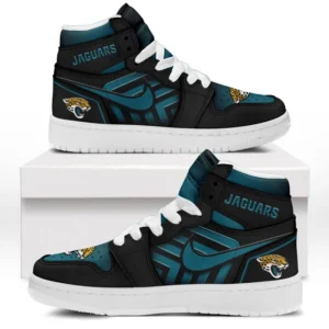 Jacksonville Jaguars Fans Gift Air Jordan 1 High, Exclusive Logo AJ1 High For Sport Lovers NFL165091125115 - White