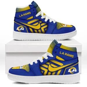 Los Angeles Rams Fans Gift Air Jordan 1 High, Exclusive Logo AJ1 High For Sport Lovers NFL165091125119 - White