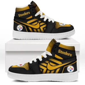 Pittsburgh Steelers Fans Gift Air Jordan 1 High, Exclusive Logo AJ1 High For Sport Lovers NFL165091125127 - White