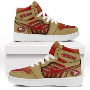 San Francisco 49ers Fans Gift Air Jordan 1 High, Exclusive Logo AJ1 High For Sport Lovers NFL165091125128 - White