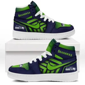 Seattle Seahawks Fans Gift Air Jordan 1 High, Exclusive Logo AJ1 High For Sport Lovers NFL165091125129 - White