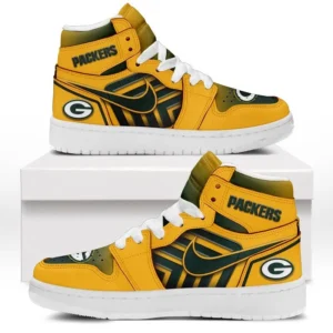 Green Bay Packers Fans Gift Air Jordan 1 High, Exclusive Logo AJ1 High For Sport Lovers NFL997091125112 - White