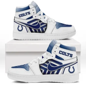 Indianapolis Colts Fans Gift Air Jordan 1 High, Exclusive Logo AJ1 High For Sport Lovers NFL997091125114 - White
