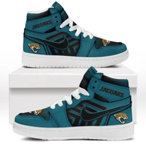 Jacksonville Jaguars Fans Gift Air Jordan 1 High, Exclusive Logo AJ1 High For Sport Lovers NFL997091125115 - White