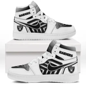 Las Vegas Raiders Fans Gift Air Jordan 1 High, Exclusive Logo AJ1 High For Sport Lovers NFL997091125117 - White