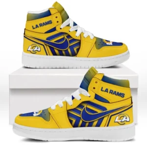 Los Angeles Rams Fans Gift Air Jordan 1 High, Exclusive Logo AJ1 High For Sport Lovers NFL997091125119 - White