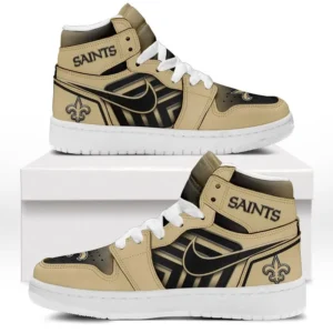 New Orleans Saints Fans Gift Air Jordan 1 High, Exclusive Logo AJ1 High For Sport Lovers NFL997091125123 - White