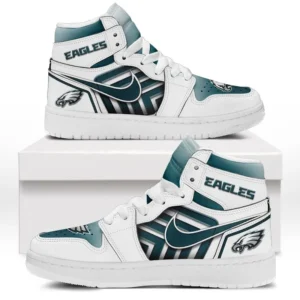 Philadelphia Eagles Fans Gift Air Jordan 1 High, Exclusive Logo AJ1 High For Sport Lovers NFL997091125126 - White