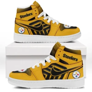 Pittsburgh Steelers Fans Gift Air Jordan 1 High, Exclusive Logo AJ1 High For Sport Lovers NFL997091125127 - White