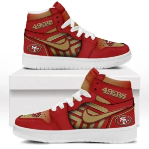 San Francisco 49ers Fans Gift Air Jordan 1 High, Exclusive Logo AJ1 High For Sport Lovers NFL997091125128 - White