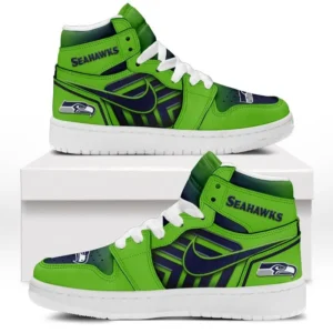 Seattle Seahawks Fans Gift Air Jordan 1 High, Exclusive Logo AJ1 High For Sport Lovers NFL997091125129 - White