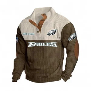 Hockey Fans Gift Men's Stand Up Collar Base Shirt, Sweatshirt Exclusive Logo For Sport Fan NHL111091025356-Brown